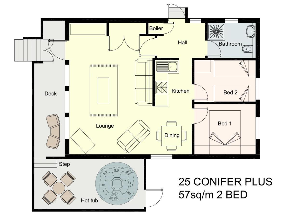 Conifer Lodge 25 With Hot Tub Newton Stewart Minnigaff Bagian luar foto